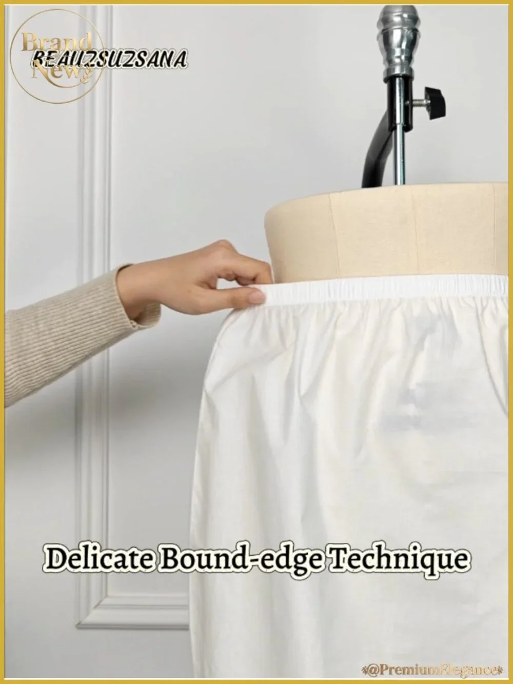 Women's 100% Cotton Half Slip Skirt with Lace Trim and Side Slits
